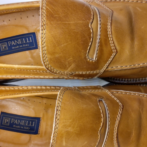 L Panelli Slip on Tan Leather Loafers - Picture 7 of 16